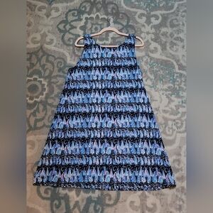 Lilly Pulitzer Kristen Swing Dress In Low Tide Navy Sails And Stripes